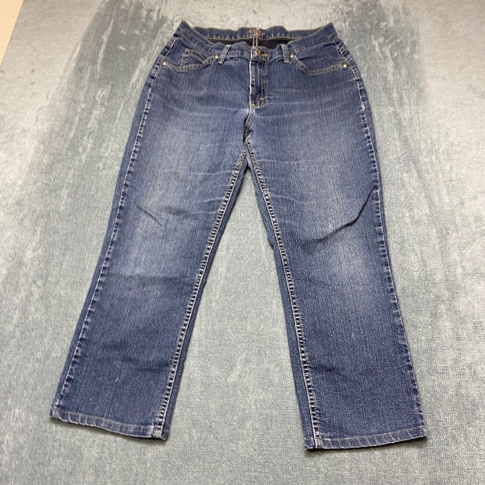 Lee Classic Fit Jeans Womens 14P Blue Denim Cotton Stretch Comfort Everyday Wear